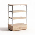 Houten open kast met metalen frame 80 x 40 x 130cm voor opslag en presentatie